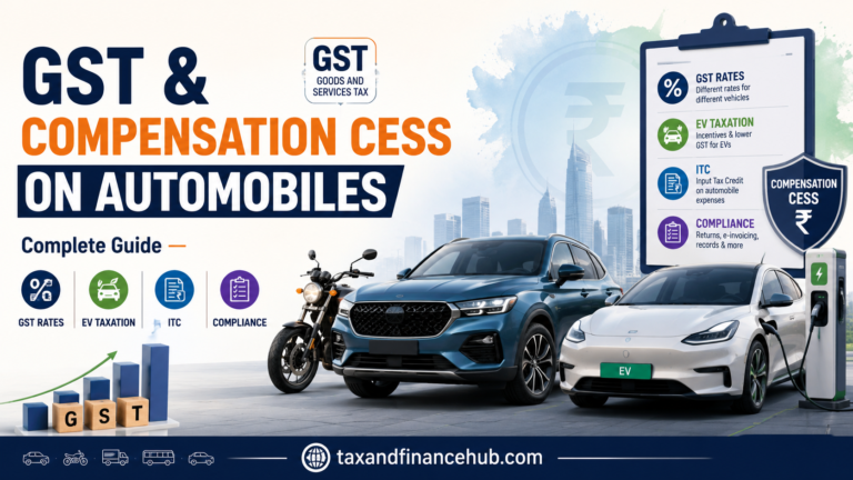 GST on Automobiles & Compensation Cess: Complete Guide to GST Rates, EV Taxation, ITC and Compliance