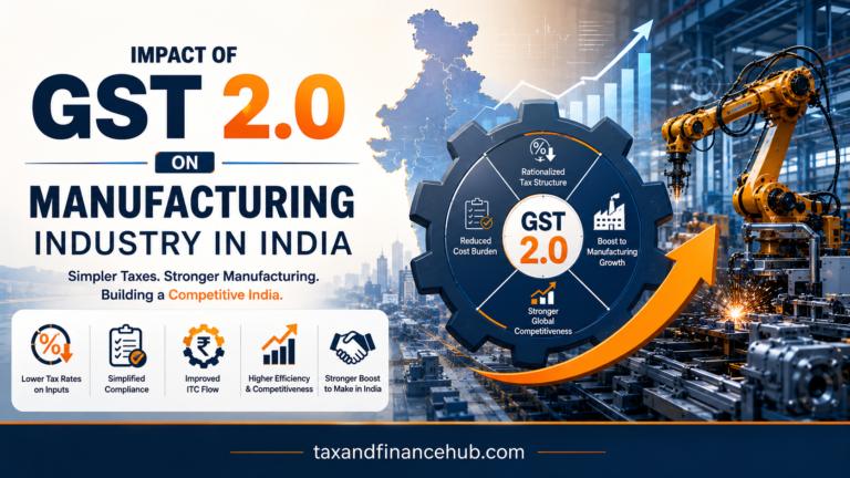 Impact of GST 2.0 on Manufacturing Industry in India