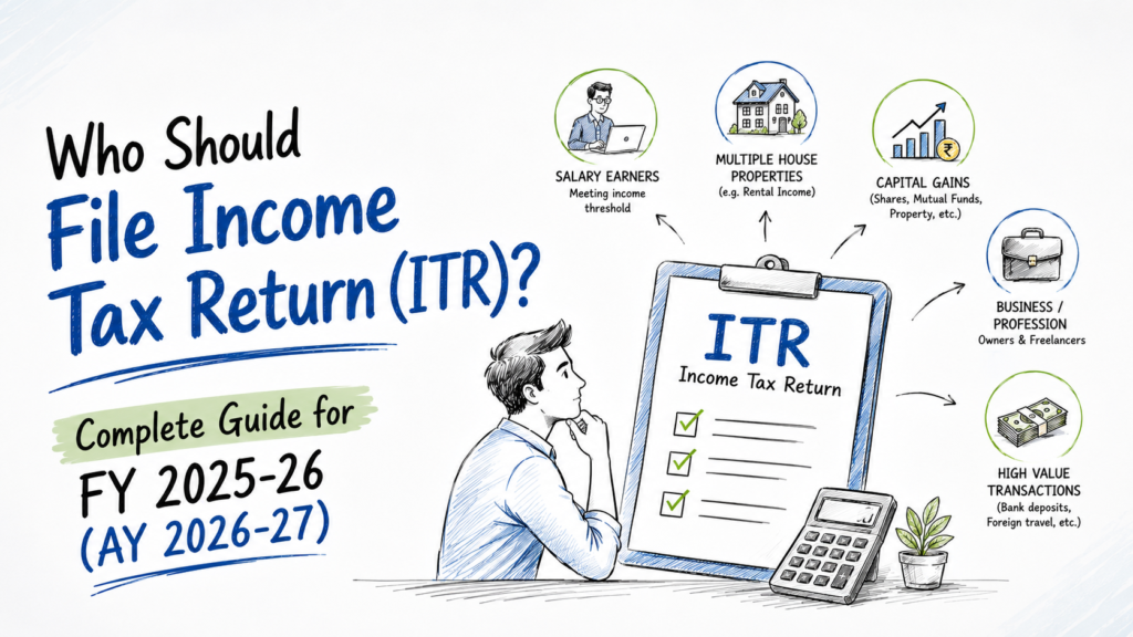 Who Should File Income Tax Return (ITR)? – Complete Guide for FY 2025-26 (AY 2026-27)